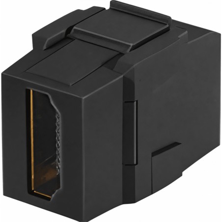 Módulo Acoplador NetKey HDMI 2.0, Hembra a Hembra Tipo-A, Categoría 2, Keystone, Color Negro