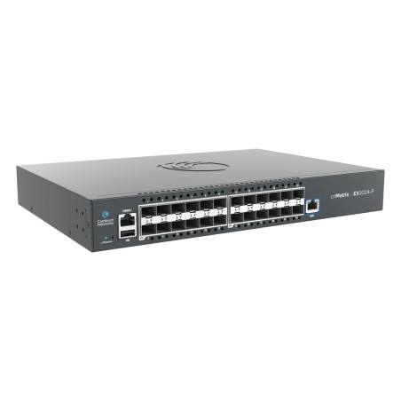 Switch cnMatrix EX3024F Ideal para Distribución en una Red Empresarial / 24 Puertos de Fibra Óptica SFP+(10 Gbps) / Capa