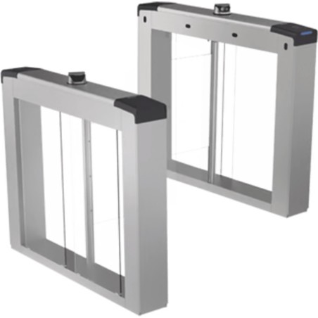 Torniquetes Quick Pass Carril de 90 cms (35.4 in) / Reconocimiento Facial y Lectores de Tarjeta Incluidos / Aletas de Ac