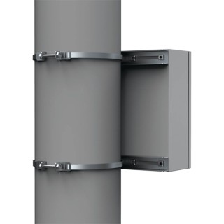 Kit de Fijación para Postes / Enclosure Pole Fixation / Acero Galvanizado / Carga Máxima 900 N / Diámetro Poste 80-250 m
