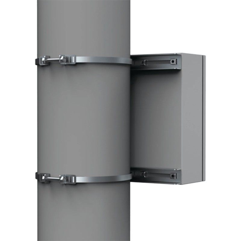 Kit de Fijación para Postes / Enclosure Pole Fixation / Acero Galvanizado / Carga Máxima 900 N / Diámetro Poste 80-250 m