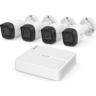 Kit IP 2 Megapixel / NVR de 4 Canales con 4 Puertos PoE  / 4 Cámaras IP Bala para Exterior