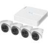 Kit IP 2 Megapixel / NVR de 4 Canales con 4 Puertos PoE+ / 4 Cámaras IP Turret para Exterior / H.265+ / IR 20 m (65.6 ft