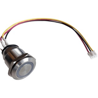 Kit Botones Nexmosphere / 1 Botón S-B90W43 IP65 19 mm + Interfaz XT-B4N6 4 Canales / 256 Combinaciones LED / Controlador
