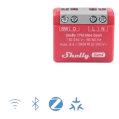 Mini Interruptor inteligente Wi-Fi 2.4 / medición de consumo, /1 canal