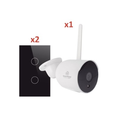 (Wifi) KIT 1 camara Wifi y 2 apagadores inteligentes Wifi