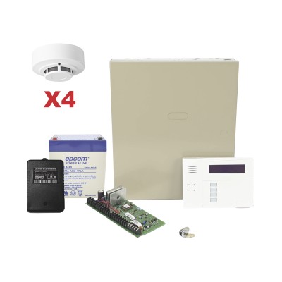 Kit de Panel de Alarma VISTA48LA con Gabinete, Batería y Transformador