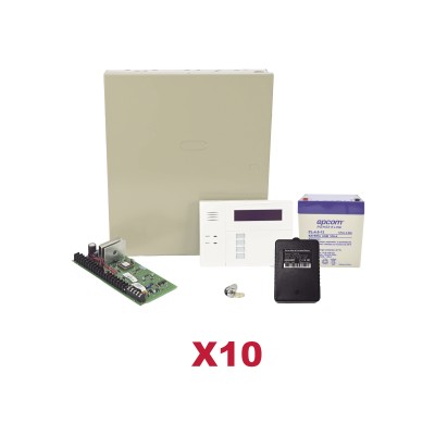 Kit de 10 Paneles de Alarma VISTA48 con Batería y Transformador
