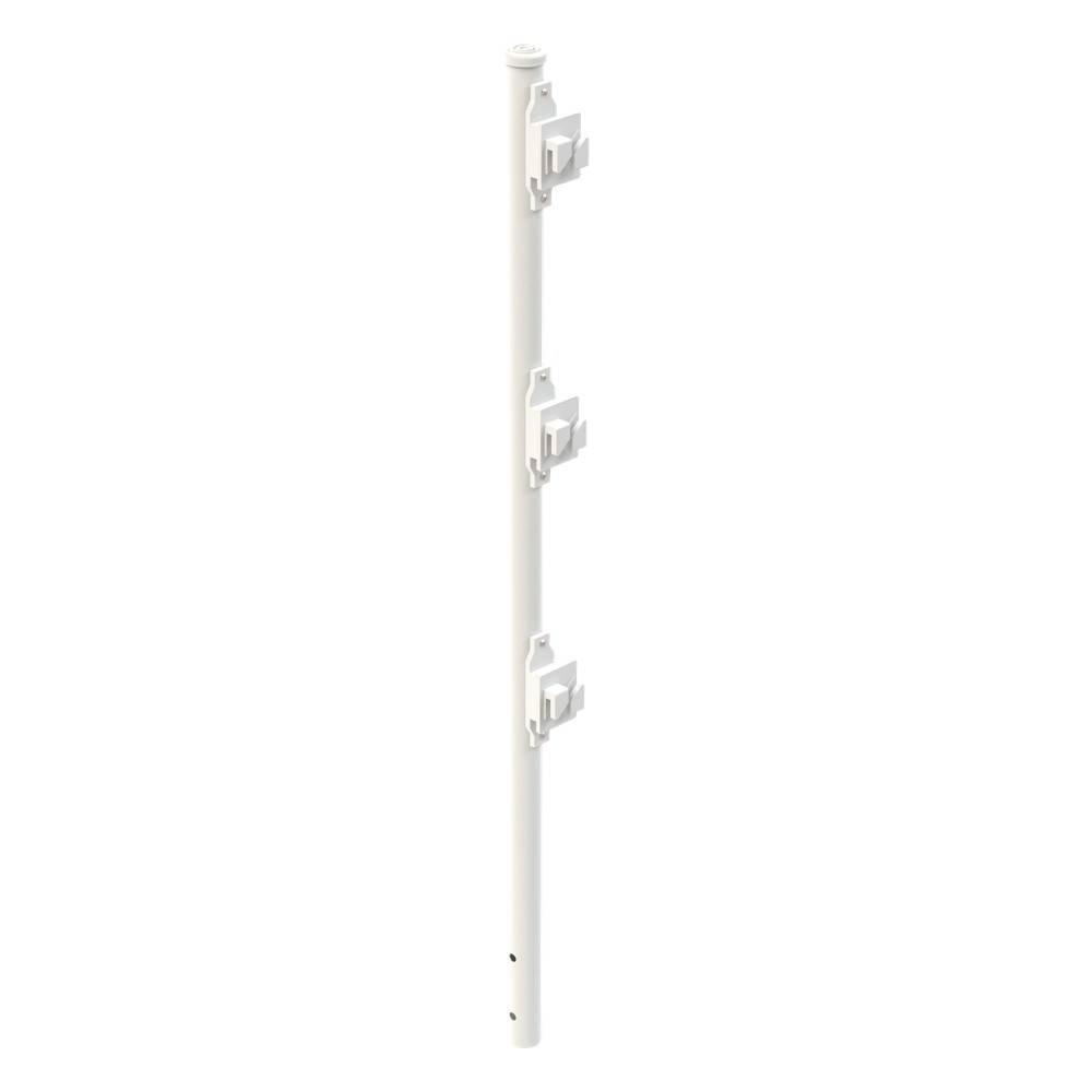 Poste de Paso Blanco de 0.75m para Cerca Electrificada. Tubo Galvaniza