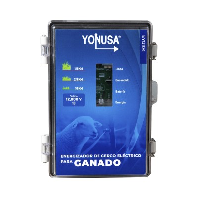 Energizador para Ganado 10,000Volts-2JOULES/ 25,000 metros lineales de