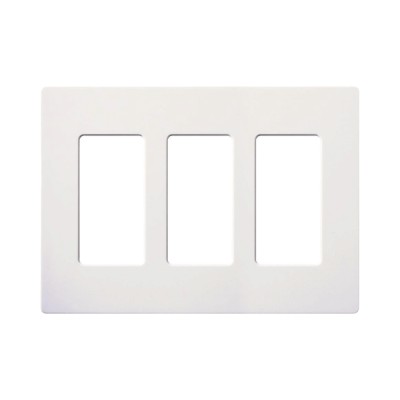 Tapa Color Blanco Snow para interruptor o dimmer Lutron, 3 gang, limpi
