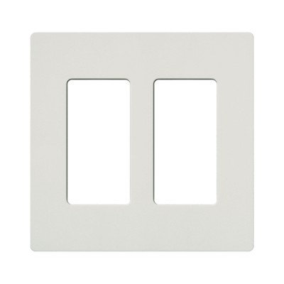 Tapa Color Blanco Satin Snow para interruptor o dimmer Lutron, 2 gang,