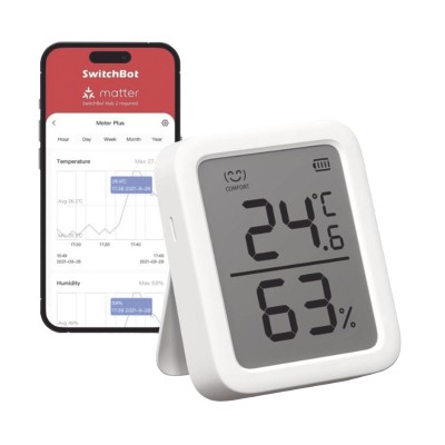 Medidor de temperatura y humedad Datos en pantalla / inalámbrico BLUET