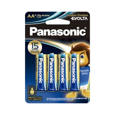 Batería Alcalina AA 1.5V EVOLTA / No recargable / Paquete 4 baterias