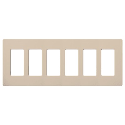 Placa 6 espacios pata dimmer o apagadores Lutron