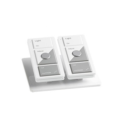 Base de mesa para dos controles remotos inalámbricos LUTRON. Con goma 