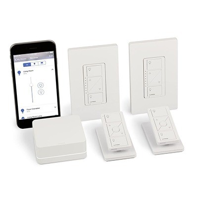 (Caseta Wireless) Kit Hub controlador, 2 atenuadores, 2 controles remo