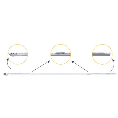 Riel Ajustable Cortinas Motorizadas / 2.3-4 m Ajustable / 20 Kg Capaci
