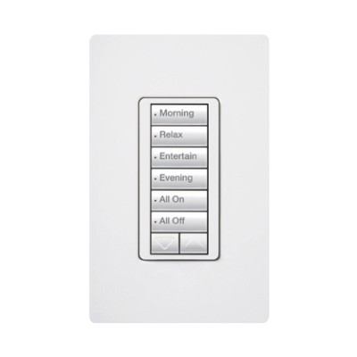 (RadioRA2) Teclado Seetouch Hibrido 6 botones, 2 botones subir/bajar, 