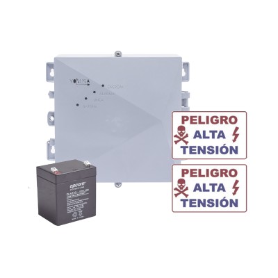 KIT de Energizador de 12,000Volts-1JOULES/2500 mts lineales de protecc