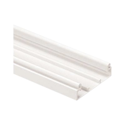 Base para canaleta T-70, de PVC rígido, con orificios perforados para 