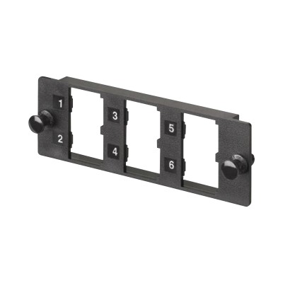 Placa Modular FAP de 6 Puertos Mini-Com, Acepta Módulos de Fibra Óptic