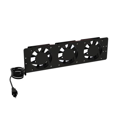 Kit de 3 Ventiladores 110 Vca (12 x 12 cm) con Clavija para Gabinete d