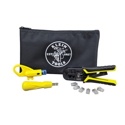 Kit de Instalación de cable UTP con Estuche (Desforrador + Ponchadora 