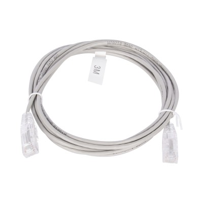 Cable de Parcheo Slim UTP Cat6 - 3 Metros (9.84 Pies) Gris Diámetro Re
