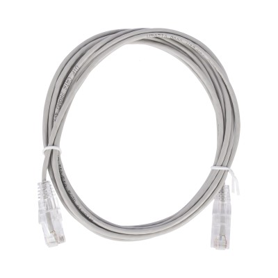 Cable de Parcheo Slim UTP Cat6 - 2 Metros (6.56 Pies) Gris Diámetro Re