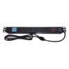 Tomacorriente Horizontal (PDU) de 6 contactos (NEMA 5-15R) + 2 USB par
