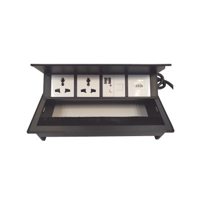 Caja Horizontal Tipo Hub para Escritorio Color Negro, con 1 Puerto HDM