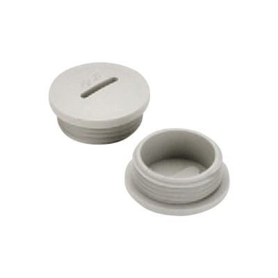 Tapón roscado de 1/2" para caja cuadrada a prueba de intemperie.