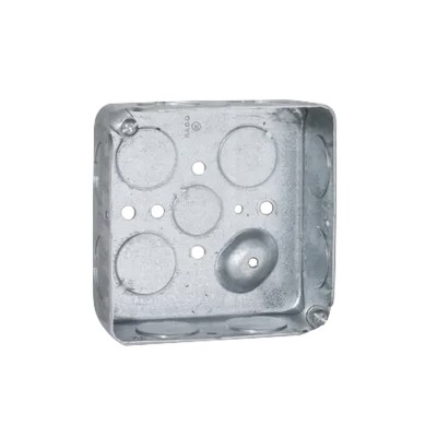Caja Cuadrada 4 x 4"/Profundidad  1- 1/2"/ 11 Entradas de 3/4" y 1 de 