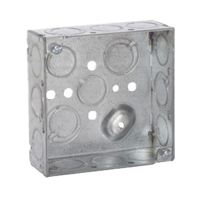 Caja Cuadrada 4 x 4"/Profundidad 1- 1/2"/ 10 Entradas de 1/2" y 6 TKO 