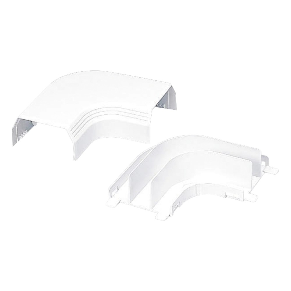 Curva de radio controlado, para uso con canaleta T45, Material PVC Ríg