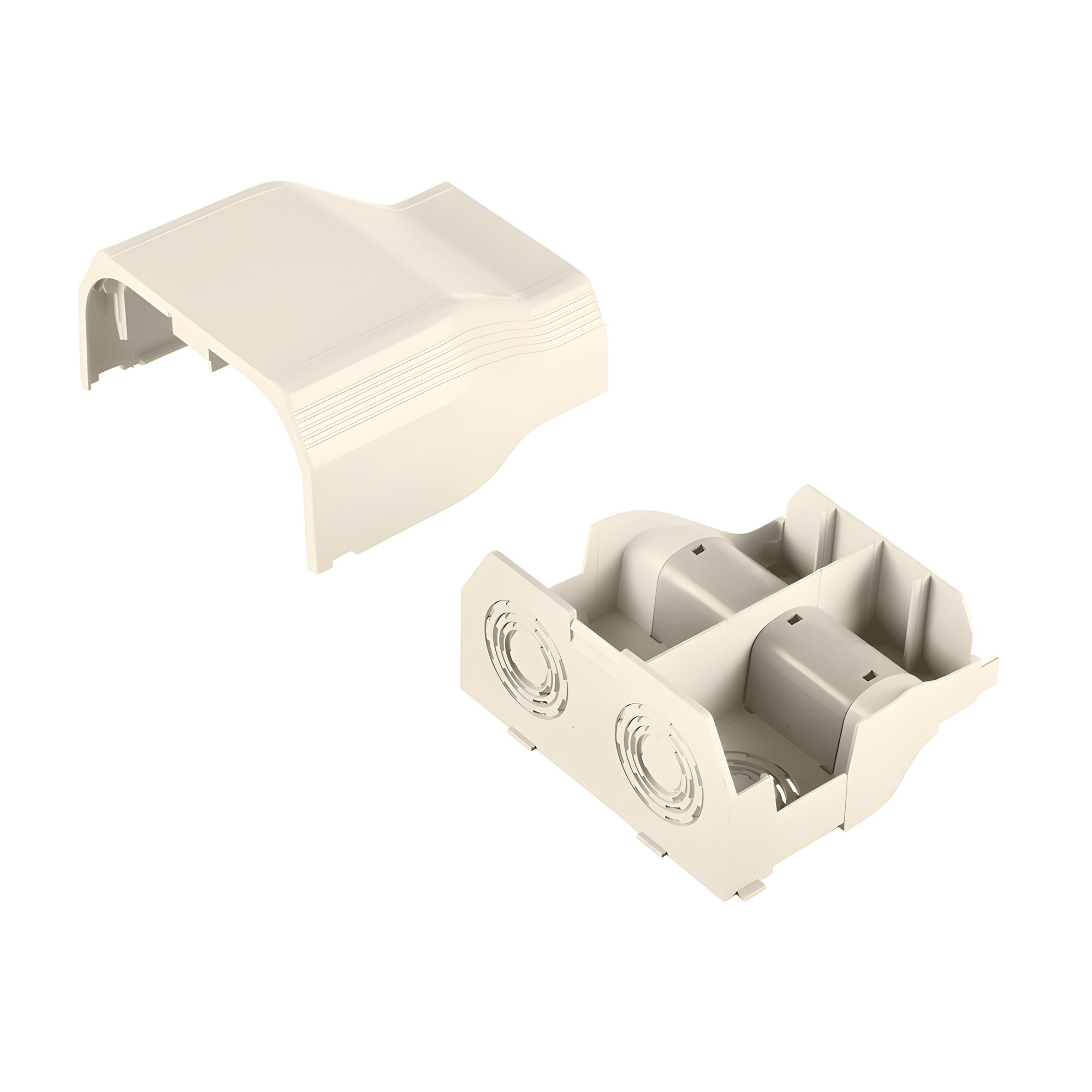 Conexión de tubería a canaleta T70, Salidas de 1/2", 3/4", 1" y 1 1/4"