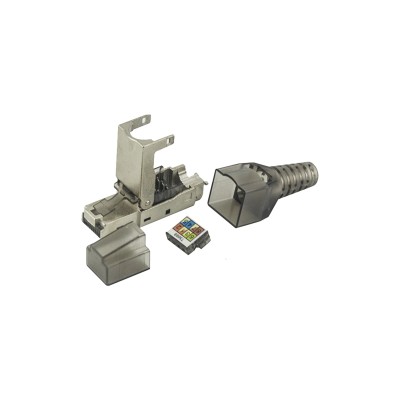 Plug RJ45 Blindado Categoría 6A - Sin Herramienta, para Terminación en