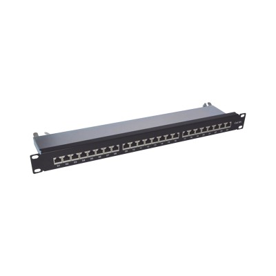 Panel de Parcheo de Impacto (110) Blindado de 24 Puertos Cat6A