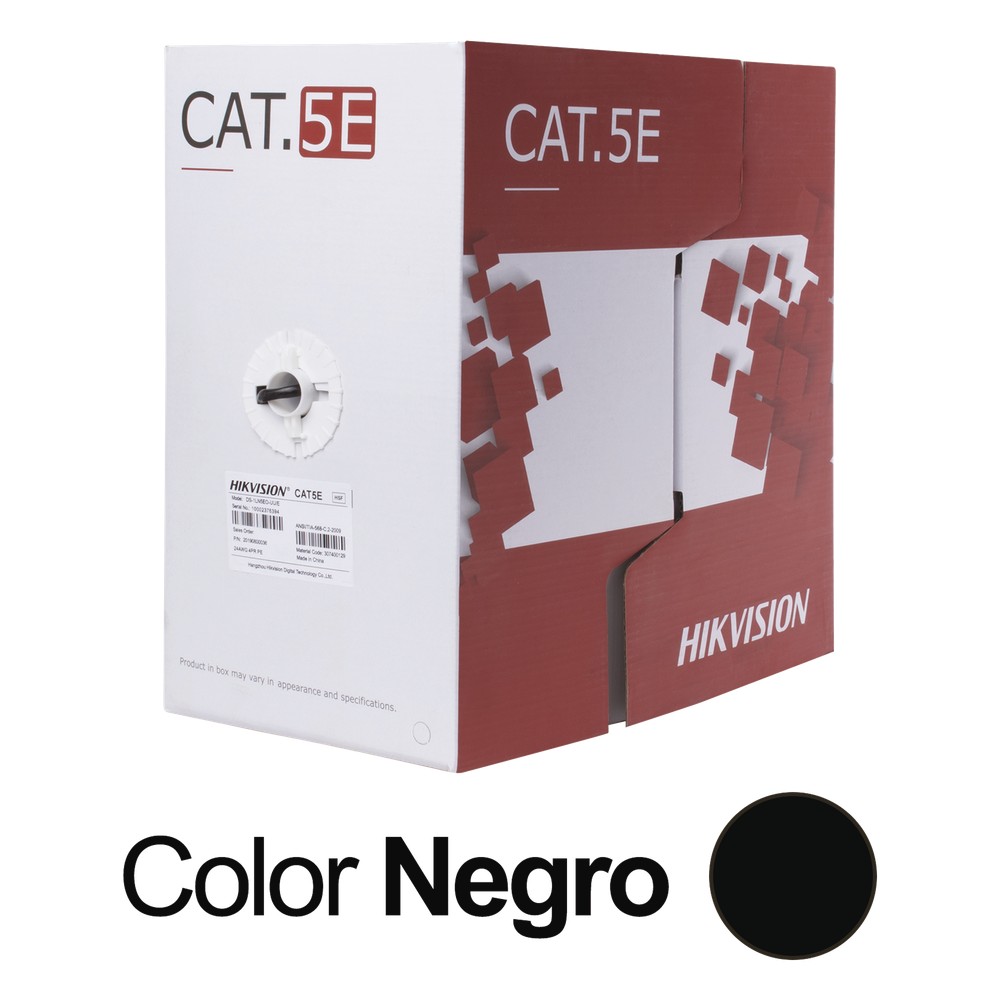 Bobina de Cable UTP 305 Metros (1000 Pies) / Cat 5E (24 AWG) / Color N