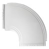 Curva horizontal color blanco para canaleta THR40