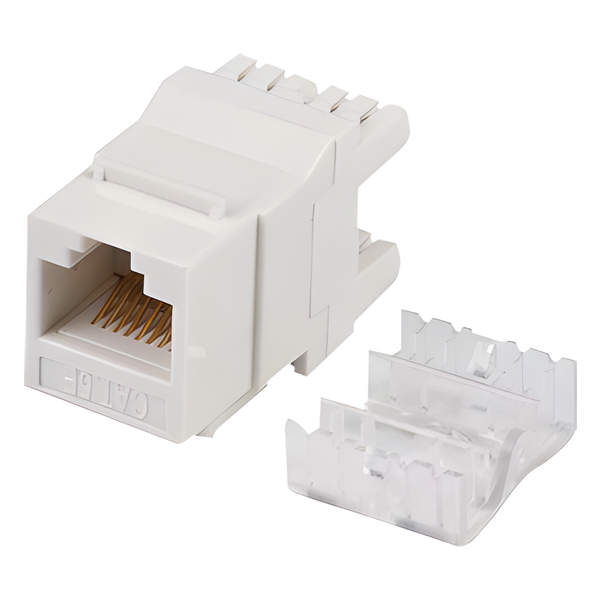 Módulo Jack Keystone Cat5e con Terminación en Ángulo 180 - Color Blanc