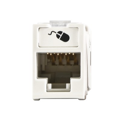 Jack Ultramax Cat6A, UTP, Montaje Híbrido en Placa de Pared (Plano y A