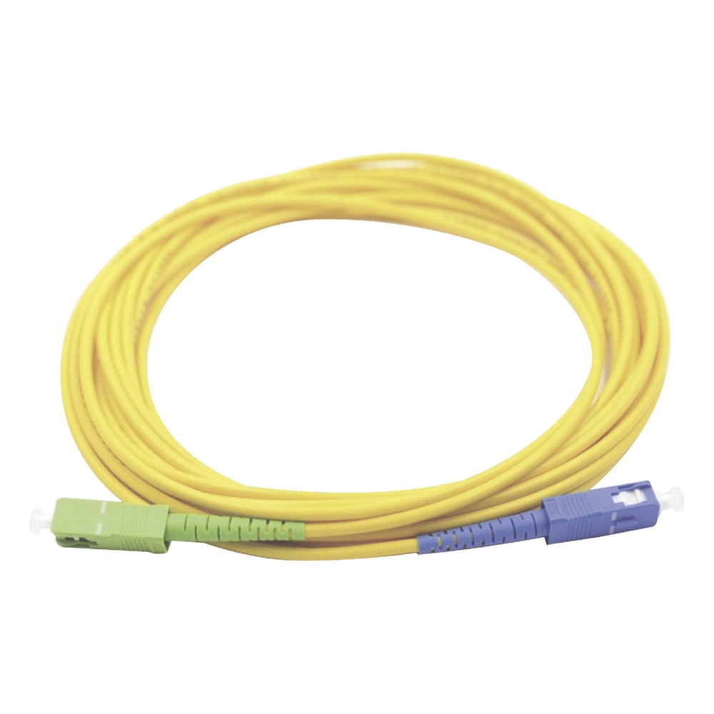 Jumper de Fibra Óptica Monomodo SC/UPC-SC/APC Simplex, Color Amarillo 