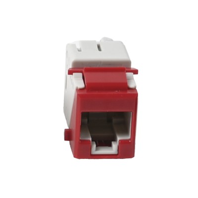 Jack Ultramax Cat6a, Utp, Tipo Keystone, Color Rojo, Punch Down