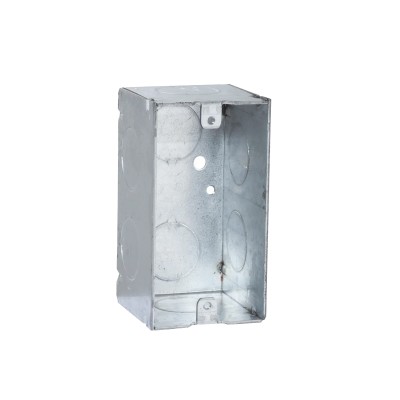 Caja (Chalupa) 4x2"/ Profundidad 2-1/8"/ 8 Entradas de 3/4"/Soldada