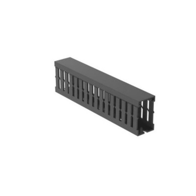 Canaleta Ranurada de PVC con Tapa, Tipo F, 32 mm de Ancho, 53.8 mm de 
