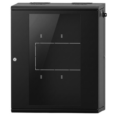 Gabinete Rackeable 24 UR / 19 Pulgadas / Puerta de Cristal / Acero Cal