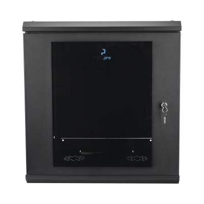 Gabinete Rack de Pared 12 Unidades / 19 Pulgadas / Ventilado / Puerta 