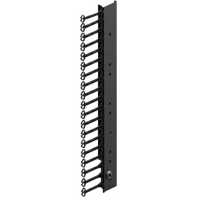 Organizador Vertical de Cables Rack 48 UR / Acero Negro / Sección 95x2
